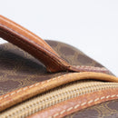 CELINE Macadam Canvas Hand Bag PVC Leather Brown Gold Auth ep15838-9