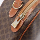 CELINE Macadam Canvas Hand Bag PVC Leather Brown Gold Auth ep15838-19