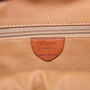 CELINE Macadam Canvas Hand Bag PVC Leather Brown Gold Auth ep15838-21
