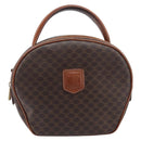 CELINE Macadam Canvas Hand Bag PVC Leather Brown Gold Auth ep15838-13