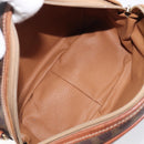 CELINE Macadam Canvas Hand Bag PVC Leather Brown Gold Auth ep15838-11