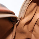 CELINE Macadam Canvas Hand Bag PVC Leather Brown Gold Auth ep15838-24
