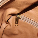 CELINE Macadam Canvas Hand Bag PVC Leather Brown Gold Auth ep15838-25