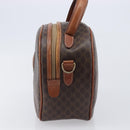 CELINE Macadam Canvas Hand Bag PVC Leather Brown Gold Auth ep15838-3