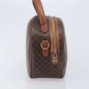 CELINE Macadam Canvas Hand Bag PVC Leather Brown Gold Auth ep15838-4