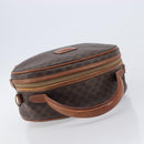 CELINE Macadam Canvas Hand Bag PVC Leather Brown Gold Auth ep15838-6