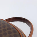 CELINE Macadam Canvas Hand Bag PVC Leather Brown Gold Auth ep15838-8