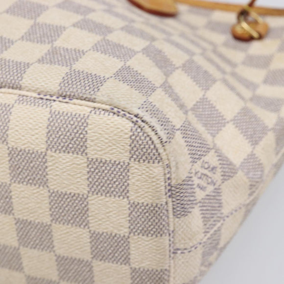 LOUIS VUITTON Damier Azur Neverfull PM Tote Bag N41362 LV Auth ep15839