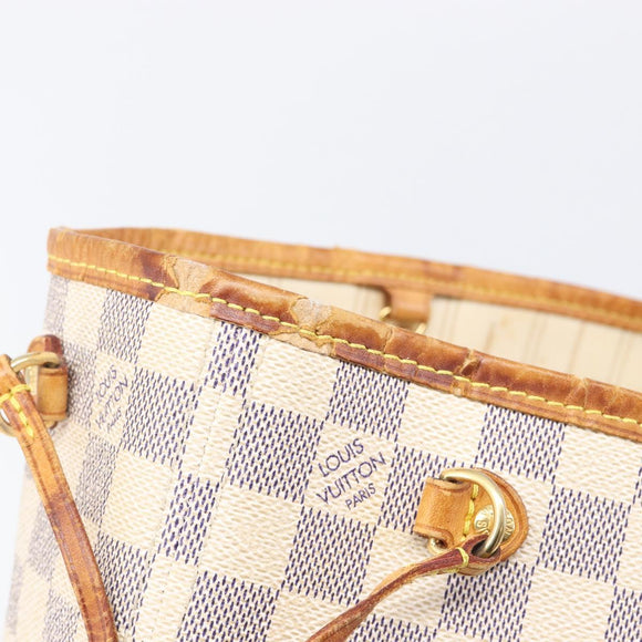 LOUIS VUITTON Damier Azur Neverfull PM Tote Bag N41362 LV Auth ep15839