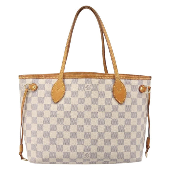 LOUIS VUITTON Damier Azur Neverfull PM Tote Bag N41362 LV Auth ep15839
