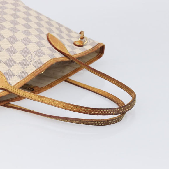 LOUIS VUITTON Damier Azur Neverfull PM Tote Bag N41362 LV Auth ep15839