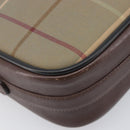 Burberrys Nova Check Shoulder Bag Canvas Beige Gold Auth ep15843-16