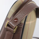 Burberrys Nova Check Shoulder Bag Canvas Beige Gold Auth ep15843-11
