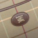 Burberrys Nova Check Shoulder Bag Canvas Beige Gold Auth ep15843-19
