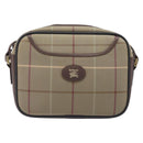 Burberrys Nova Check Shoulder Bag Canvas Beige Gold Auth ep15843-13