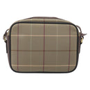 Burberrys Nova Check Shoulder Bag Canvas Beige Gold Auth ep15843-2