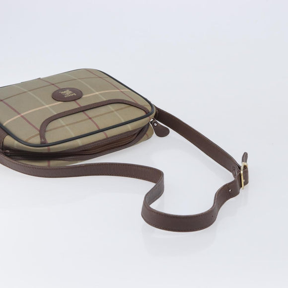 Burberrys Nova Check Shoulder Bag Canvas Beige Gold Auth ep15843