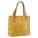 LOUIS VUITTON Monogram Vernis Houston Hand Bag Beige M91004 LV Auth ep15845-1