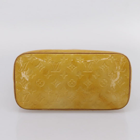 LOUIS VUITTON Monogram Vernis Houston Hand Bag Beige M91004 LV Auth ep15845