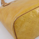 LOUIS VUITTON Monogram Vernis Houston Hand Bag Beige M91004 LV Auth ep15845-16