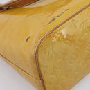 LOUIS VUITTON Monogram Vernis Houston Hand Bag Beige M91004 LV Auth ep15845-18