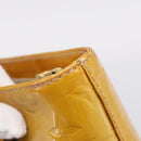 LOUIS VUITTON Monogram Vernis Houston Hand Bag Beige M91004 LV Auth ep15845-19