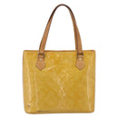 LOUIS VUITTON Monogram Vernis Houston Hand Bag Beige M91004 LV Auth ep15845-2