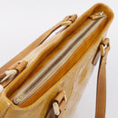 LOUIS VUITTON Monogram Vernis Houston Hand Bag Beige M91004 LV Auth ep15845-6