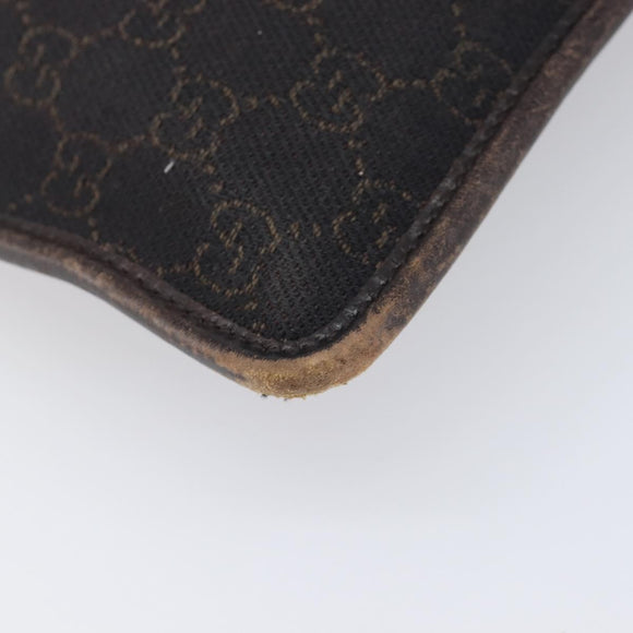 GUCCI GG Canvas Shoulder Bag Black Silver 27639 Auth ep15846