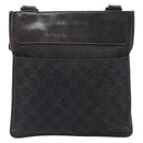 GUCCI GG Canvas Shoulder Bag Black Silver 27639 Auth ep15846-3