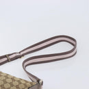 GUCCI GG Canvas Sherry Line Shoulder Bag Beige Gold 181092 Auth ep15849-14