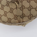 GUCCI GG Canvas Sherry Line Shoulder Bag Beige Gold 181092 Auth ep15849-17