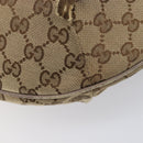 GUCCI GG Canvas Sherry Line Shoulder Bag Beige Gold 181092 Auth ep15849-18
