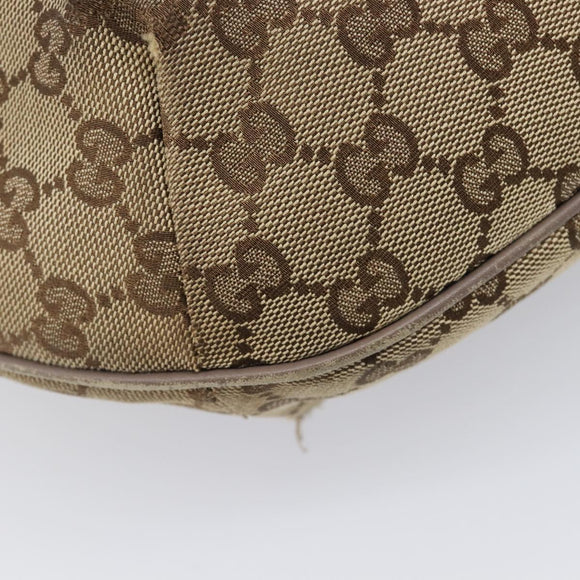 GUCCI GG Canvas Sherry Line Shoulder Bag Beige Gold 181092 Auth ep15849