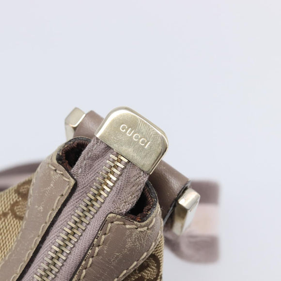 GUCCI GG Canvas Sherry Line Shoulder Bag Beige Gold 181092 Auth ep15849