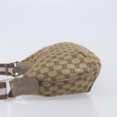GUCCI GG Canvas Sherry Line Shoulder Bag Beige Gold 181092 Auth ep15849-4