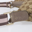 GUCCI GG Canvas Sherry Line Shoulder Bag Beige Gold 181092 Auth ep15849-5