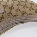 GUCCI GG Canvas Sherry Line Shoulder Bag Beige Gold 181092 Auth ep15849-8