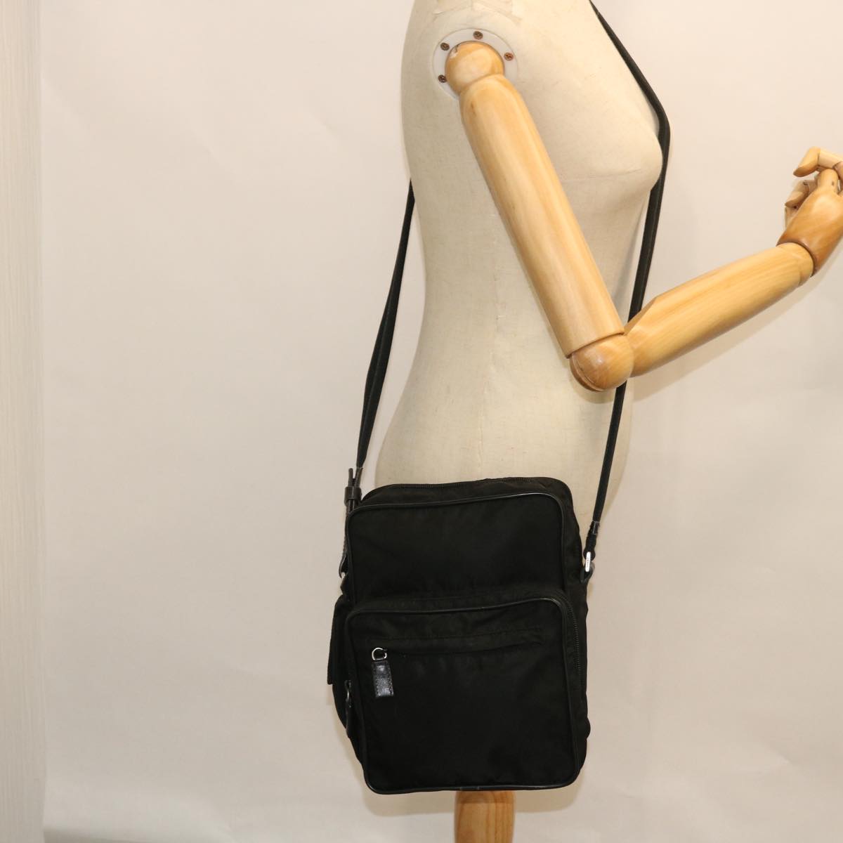 PRADA Shoulder Bag Nylon Black Auth ep1586