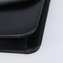 Christian Dior Chain Shoulder Bag Leather Black Gold Auth ep15864-11