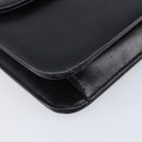 Christian Dior Chain Shoulder Bag Leather Black Gold Auth ep15864-12