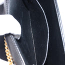Christian Dior Chain Shoulder Bag Leather Black Gold Auth ep15864-22