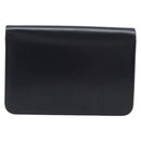 Christian Dior Chain Shoulder Bag Leather Black Gold Auth ep15864-3