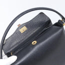 GUCCI Bamboo Hand Bag Leather Black Gold 000 926 0175 Auth ep15867A-15