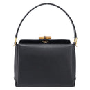 GUCCI Bamboo Hand Bag Leather Black Gold 000 926 0175 Auth ep15867A-2