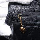 GUCCI Bamboo Hand Bag Leather Black Gold 000 926 0175 Auth ep15867A-21