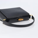 GUCCI Bamboo Hand Bag Leather Black Gold 000 926 0175 Auth ep15867A-7