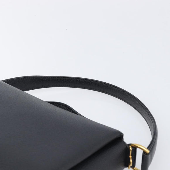 GUCCI Bamboo Hand Bag Leather Black Gold 000 926 0175 Auth ep15867A