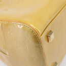 LOUIS VUITTON Monogram Vernis Tompkins Square Bag Beige M91149 LV Auth ep15870-18