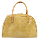 LOUIS VUITTON Monogram Vernis Tompkins Square Bag Beige M91149 LV Auth ep15870-2